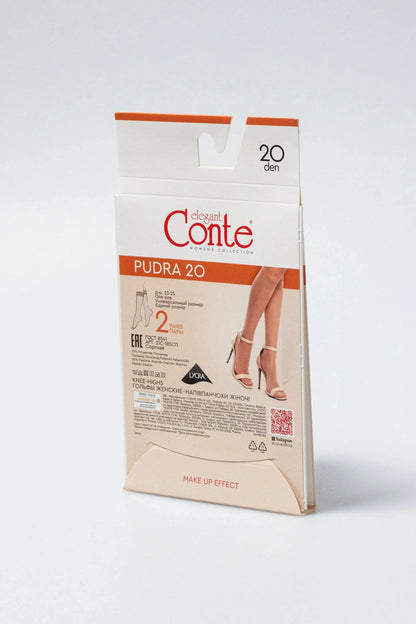 Knee Highs Conte Pudra 20 Den (2 pairs) - A-1 Thread Vault