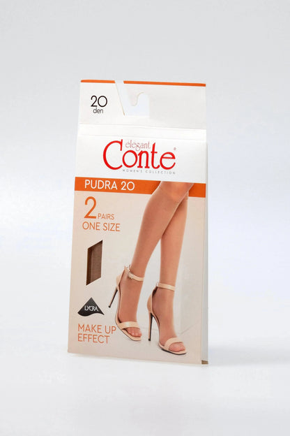 Knee Highs Conte Pudra 20 Den (2 pairs) - A-1 Thread Vault