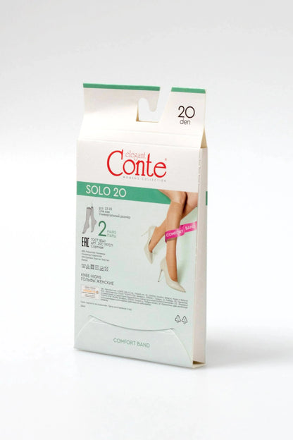 Knee Highs Conte Solo 20 Den (2 pairs) - A-1 Thread Vault