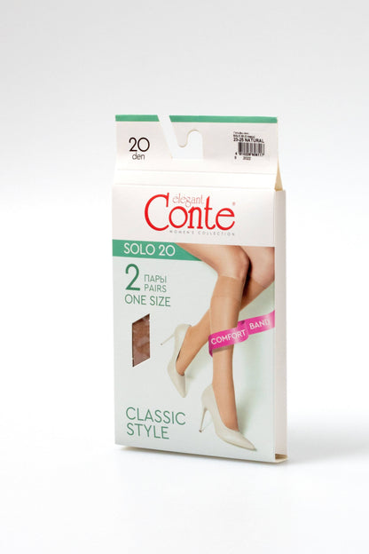 Knee Highs Conte Solo 20 Den (2 pairs) - A-1 Thread Vault