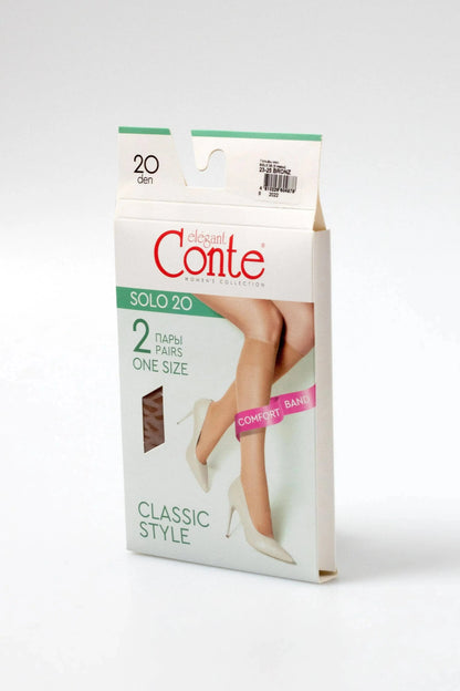 Knee Highs Conte Solo 20 Den (2 pairs) - A-1 Thread Vault