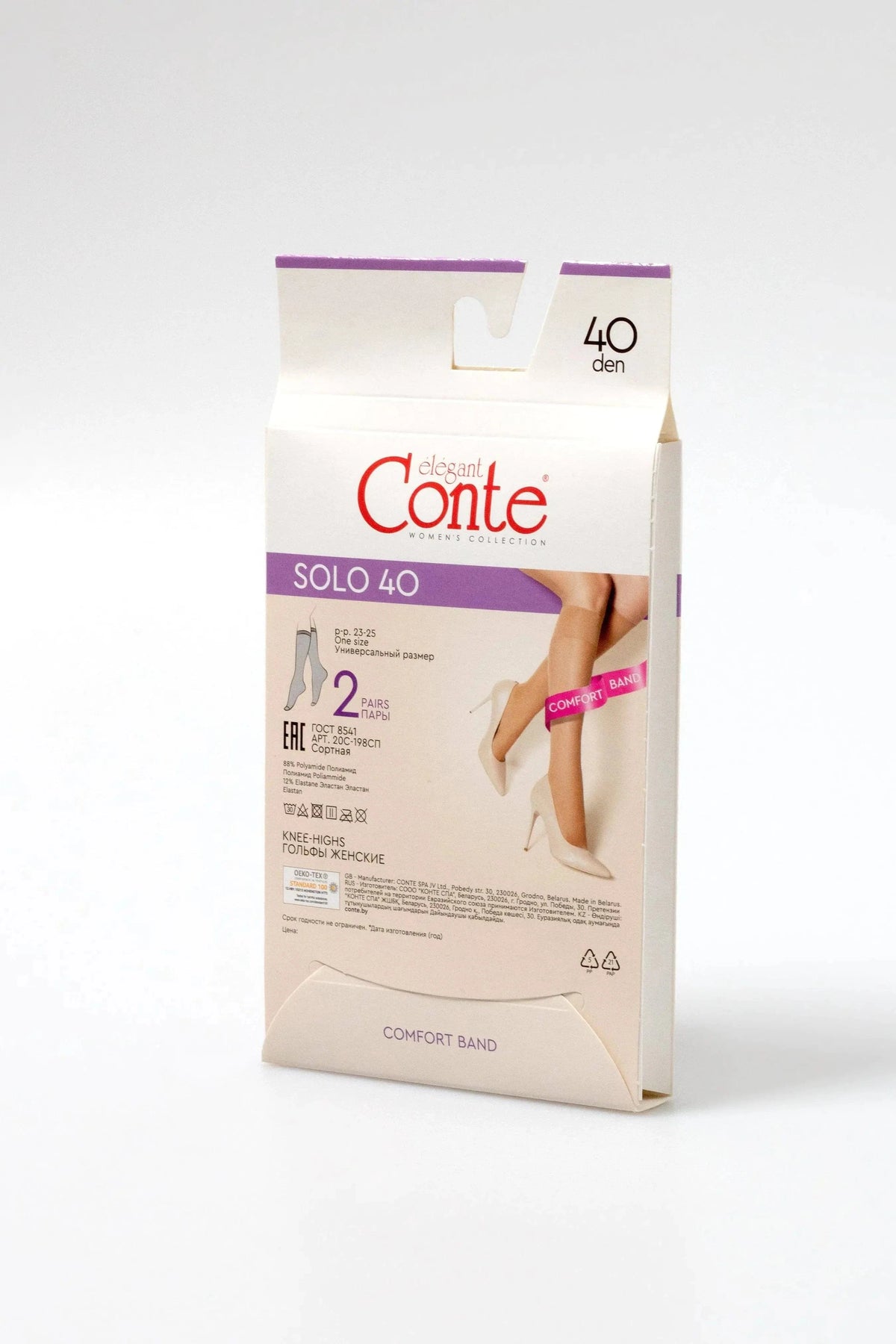 Knee Highs Conte Solo 40 Den (2 pairs) - A-1 Thread Vault