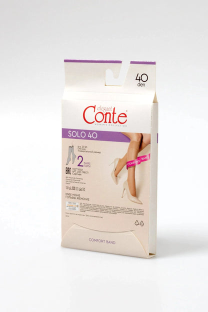 Knee Highs Conte Solo 40 Den (2 pairs) - A-1 Thread Vault