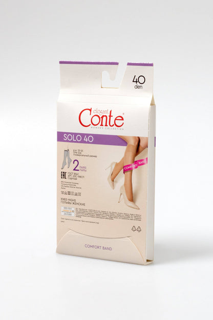Knee Highs Conte Solo 40 Den (2 pairs) - A-1 Thread Vault