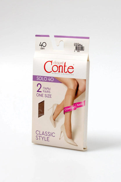 Knee Highs Conte Solo 40 Den (2 pairs) - A-1 Thread Vault