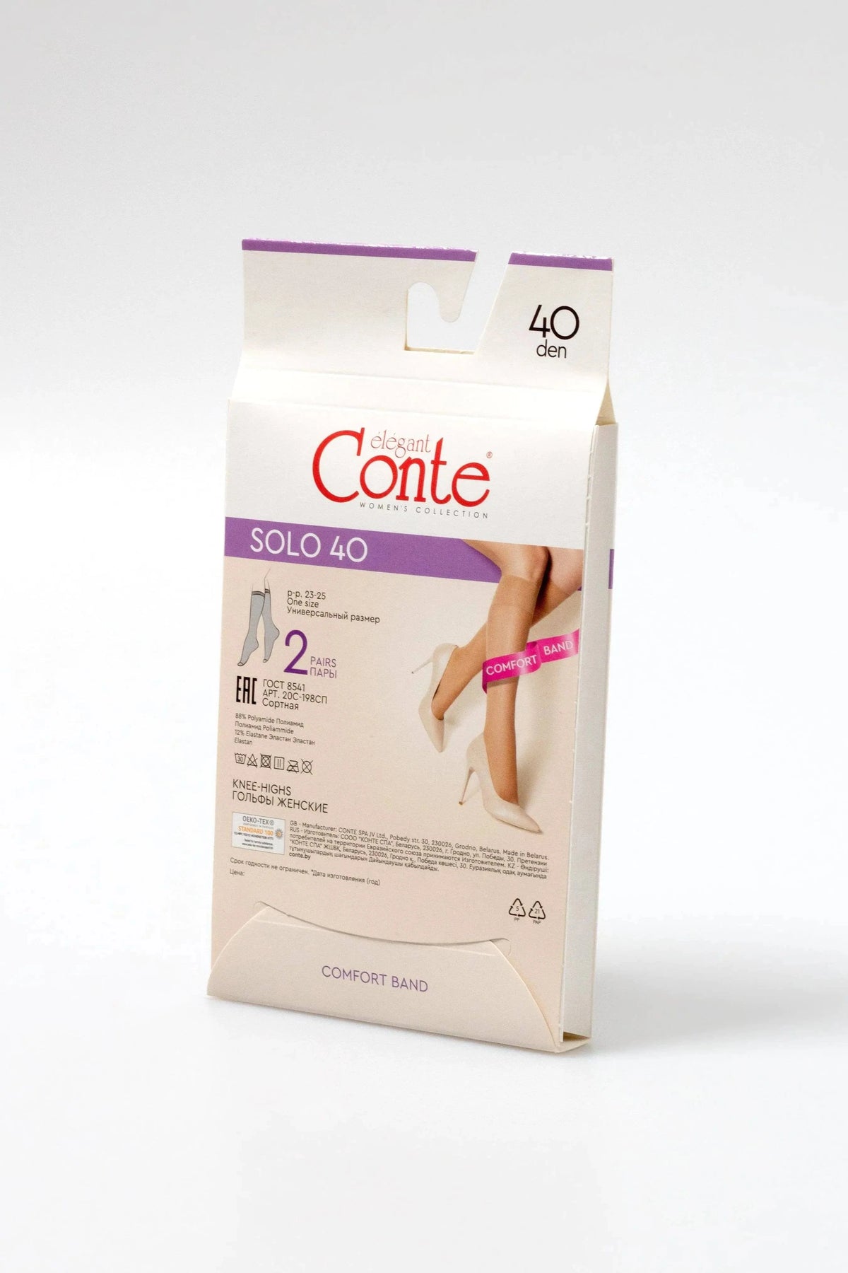 Knee Highs Conte Solo 40 Den (2 pairs) - A-1 Thread Vault