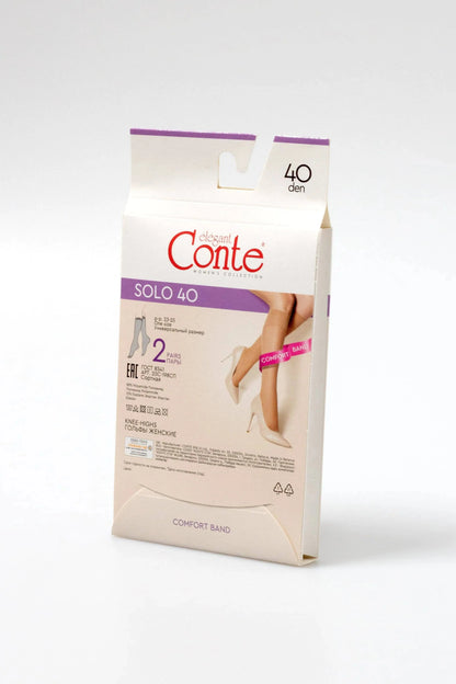Knee Highs Conte Solo 40 Den (2 pairs) - A-1 Thread Vault