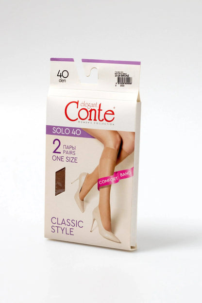 Knee Highs Conte Solo 40 Den (2 pairs) - A-1 Thread Vault