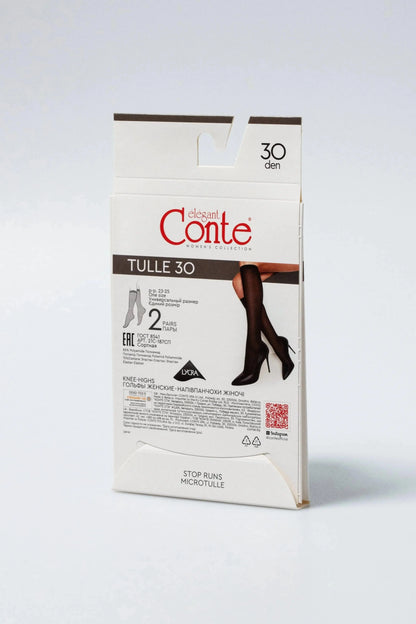Knee Highs Conte Tulle 30 Den (2 pairs) - A-1 Thread Vault