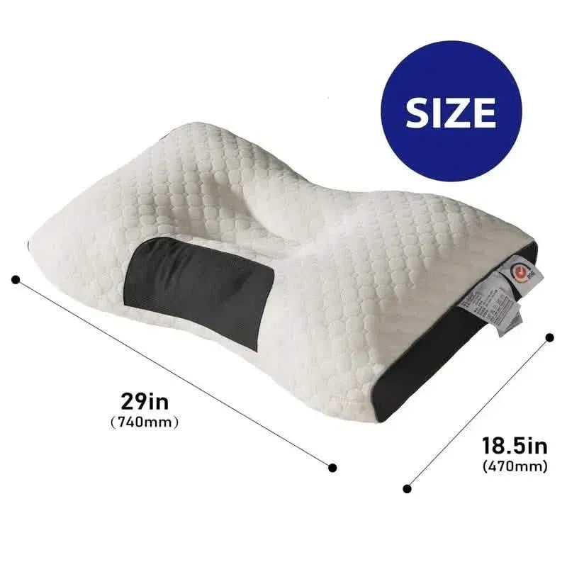 Knitted Antibacterial Cotton Massage Neck Pillow with Removable Cover - A-1 Thread Vault