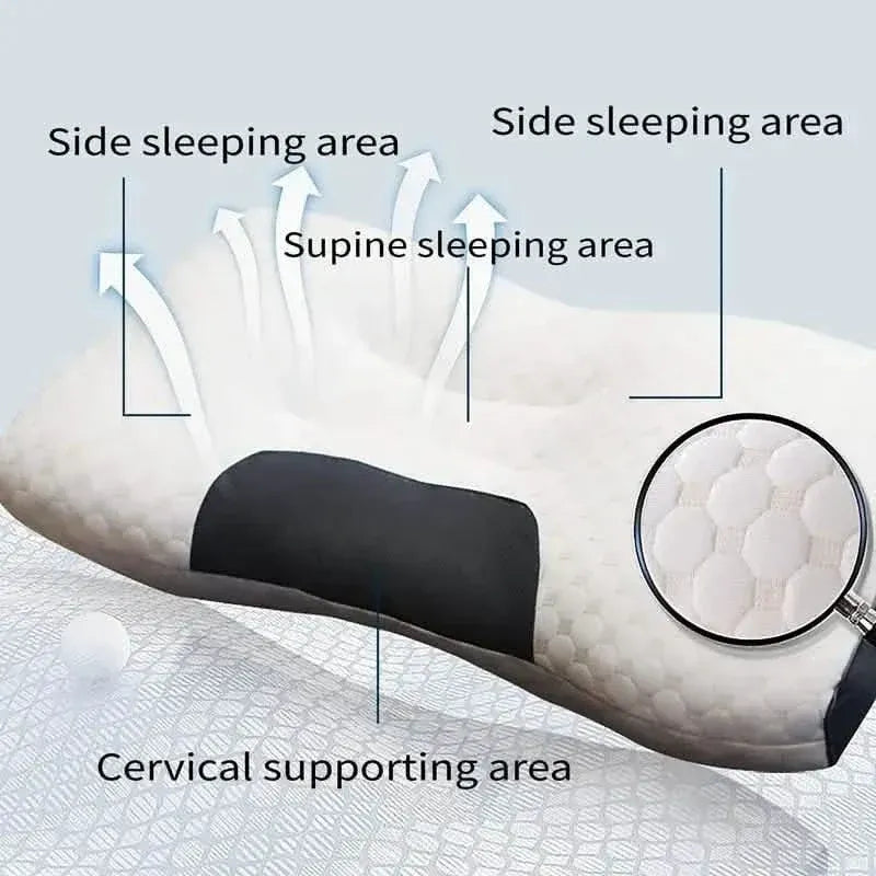 Knitted Antibacterial Cotton Massage Neck Pillow with Removable Cover - A-1 Thread Vault