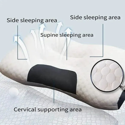 Knitted Antibacterial Cotton Massage Neck Pillow with Removable Cover - A-1 Thread Vault