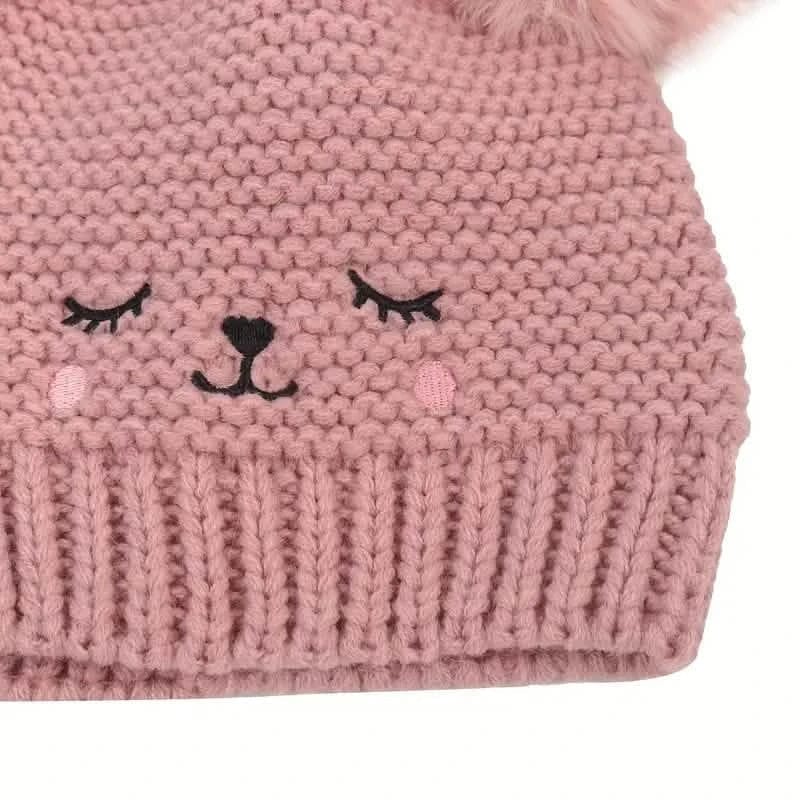 Knitted Beanie Hat, Cute Cold-proof Winter Hat For 6-24 Months Baby Girls - A-1 Thread Vault