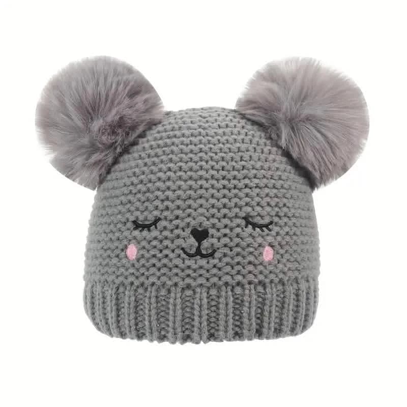 Knitted Beanie Hat, Cute Cold-proof Winter Hat For 6-24 Months Baby Girls - A-1 Thread Vault