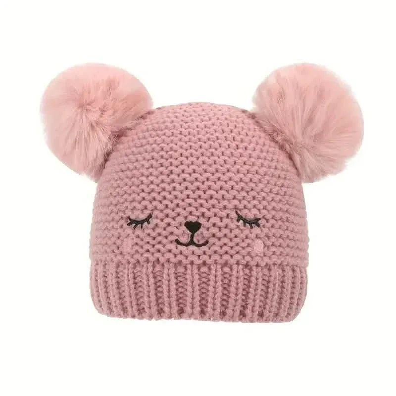 Knitted Beanie Hat, Cute Cold-proof Winter Hat For 6-24 Months Baby Girls - A-1 Thread Vault
