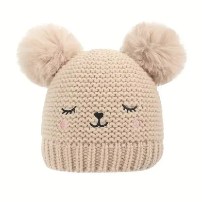 Knitted Beanie Hat, Cute Cold-proof Winter Hat For 6-24 Months Baby Girls - A-1 Thread Vault