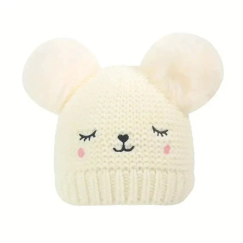 Knitted Beanie Hat, Cute Cold-proof Winter Hat For 6-24 Months Baby Girls - A-1 Thread Vault