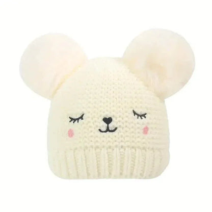 Knitted Beanie Hat, Cute Cold-proof Winter Hat For 6-24 Months Baby Girls - A-1 Thread Vault