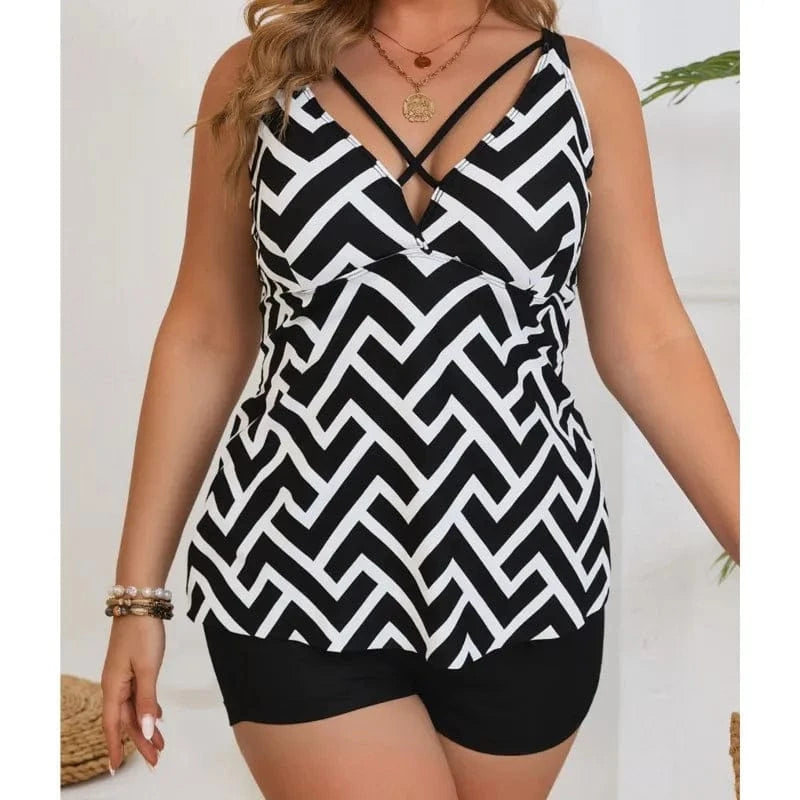 L-5XL Plus Size High Waist Bikini Women's Push Up Large Size 3XL 4XL Swimsuit Summer Mujer Tummy Control Swimwear Bikini Sets - A-1 Thread Vault