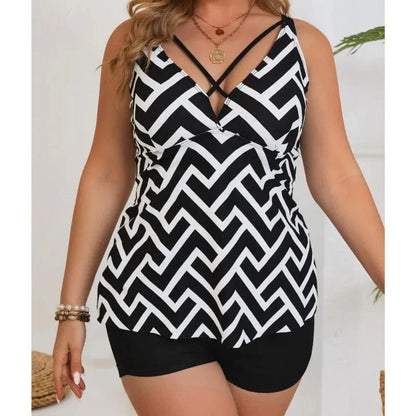 L-5XL Plus Size High Waist Bikini Women's Push Up Large Size 3XL 4XL Swimsuit Summer Mujer Tummy Control Swimwear Bikini Sets - A-1 Thread Vault
