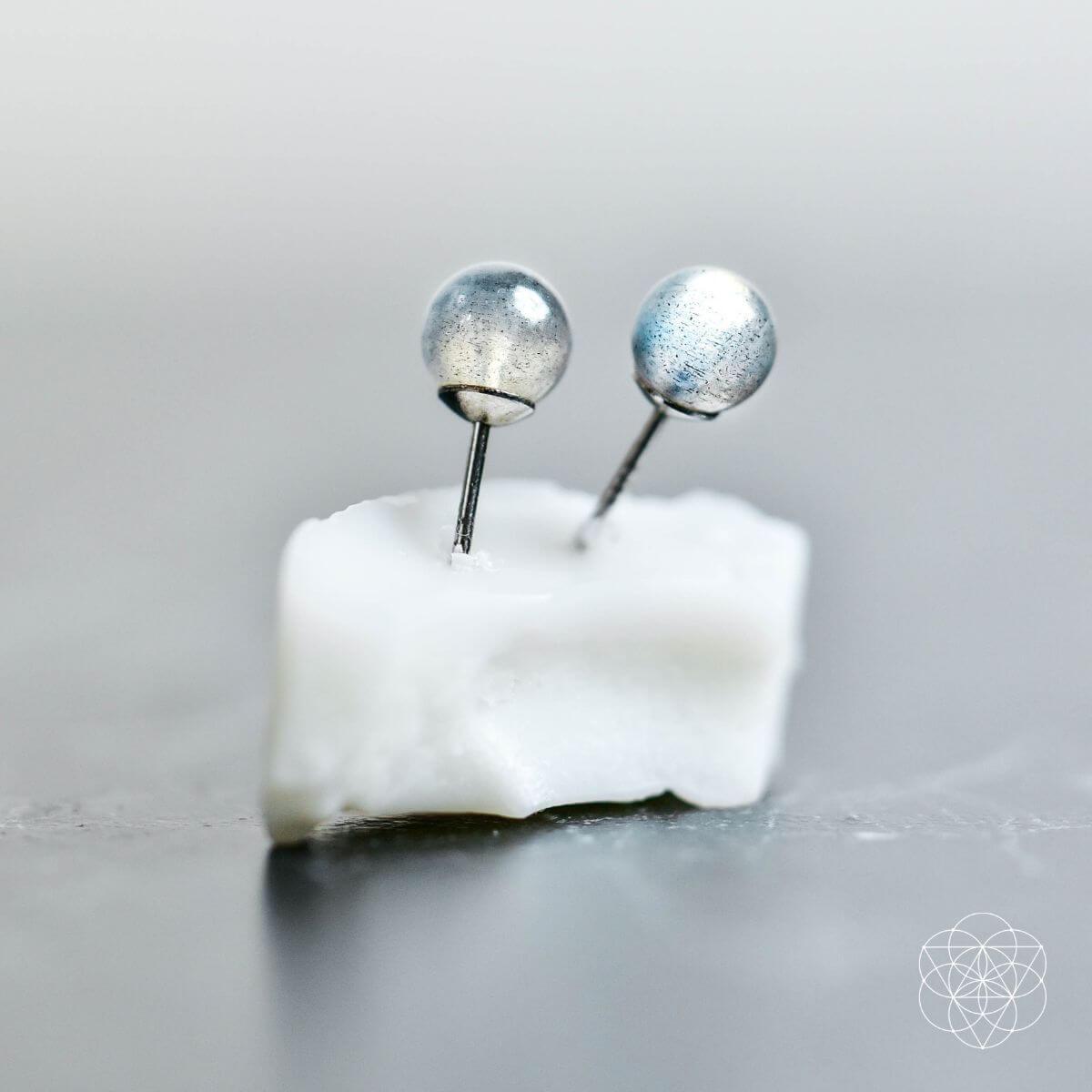 Labradorite Stabilization Earrings - A-1 Thread Vault