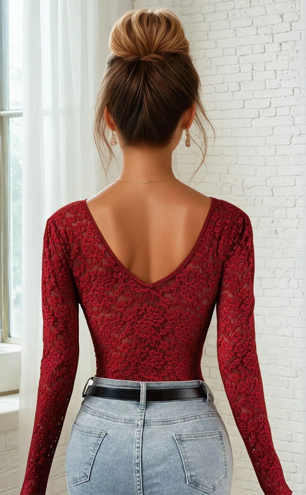 Lace Long Sleeve Bodysuit - A-1 Thread Vault