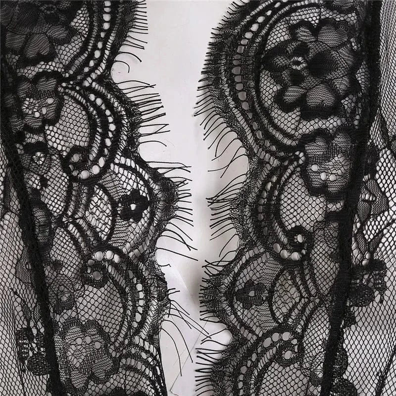 Lace Robes for Women Bridesmaid Gifes Sexy Lingerie See Through Sex Sleepwear Nightwear for Night Underwear Nightdress Bathrobe - A-1 Thread Vault