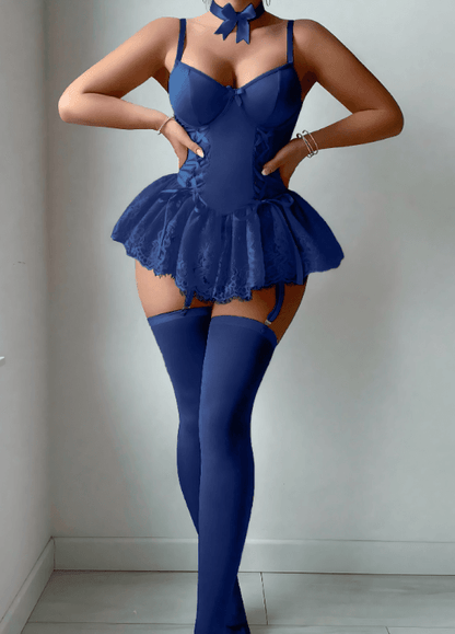 Lace Skirted Babydoll Set - A-1 Thread Vault