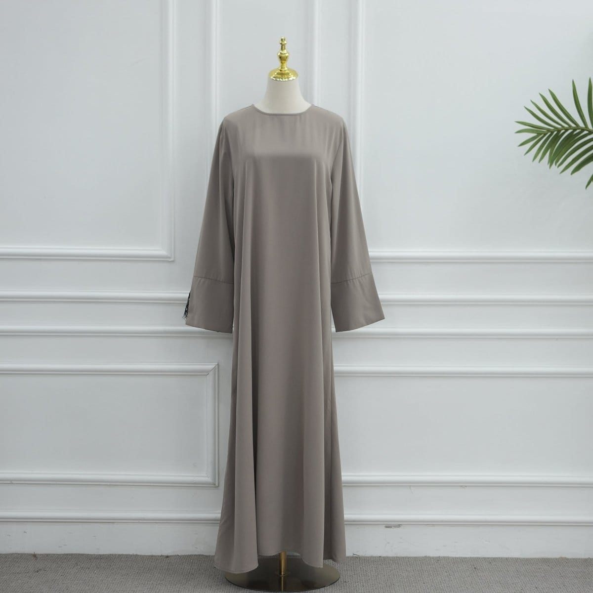 Lace Splice Nida Maxi Dress & Hijab Set(MA444) - A-1 Thread Vault