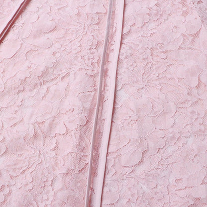 Lace Stand Collar Bell Sleeve Maxi Dress (MS395) - A-1 Thread Vault