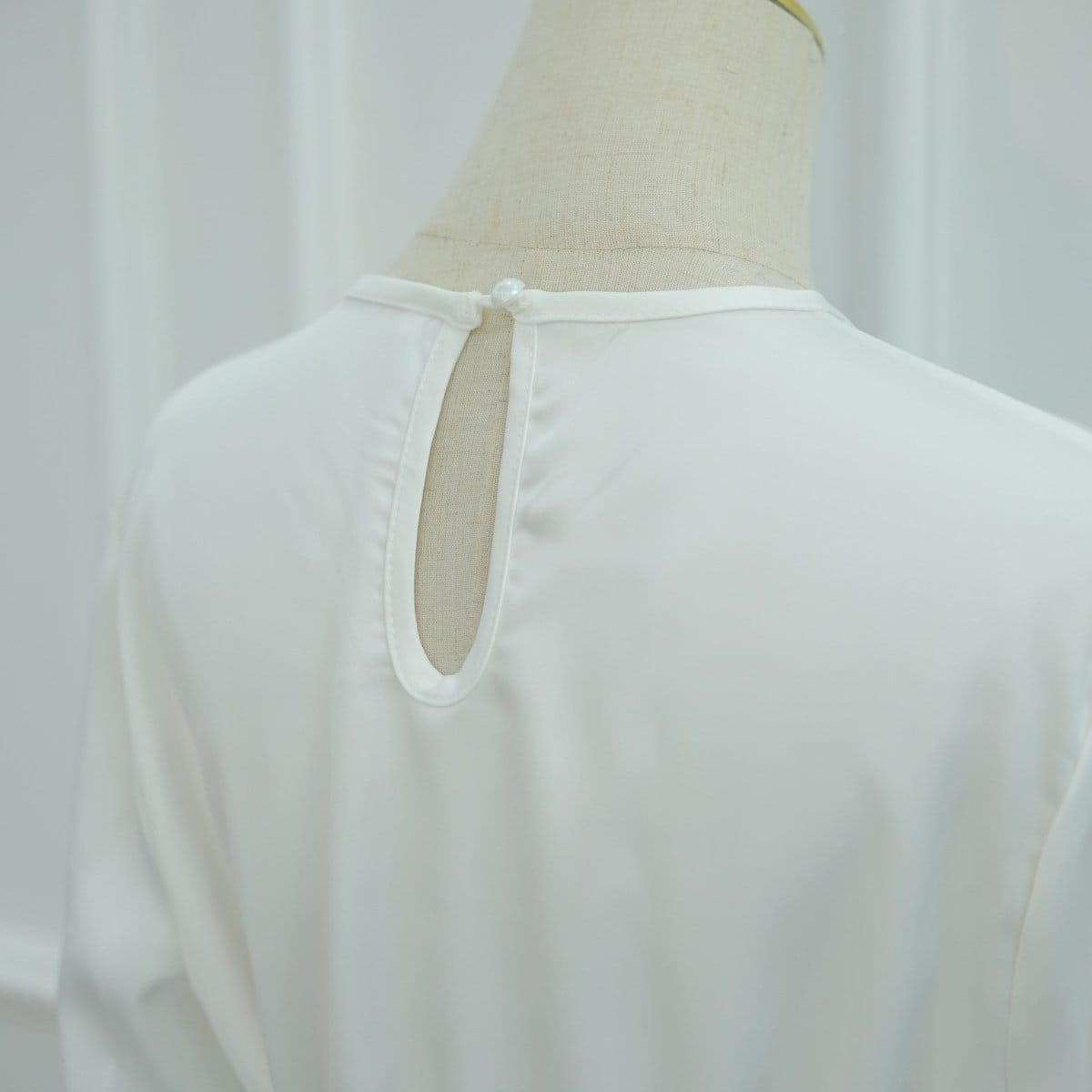 Lace Trim Contrast Panel Satin Top(MS407) - A-1 Thread Vault