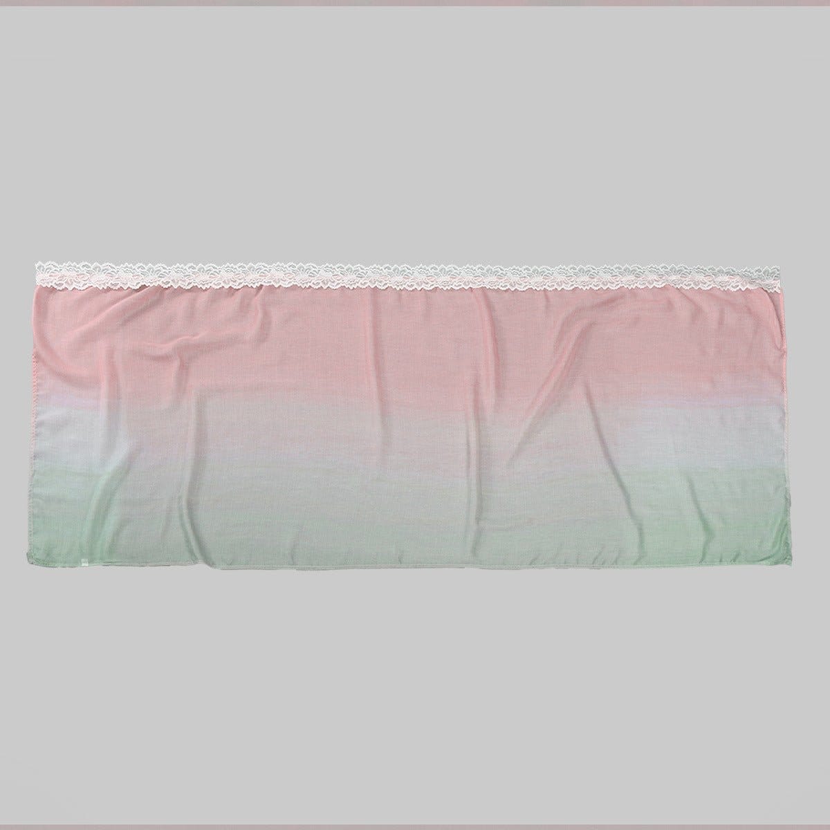 Lace Trim Print Hijab Shawl(MH231) - A-1 Thread Vault