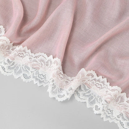 Lace Trim Print Hijab Shawl(MH231) - A-1 Thread Vault