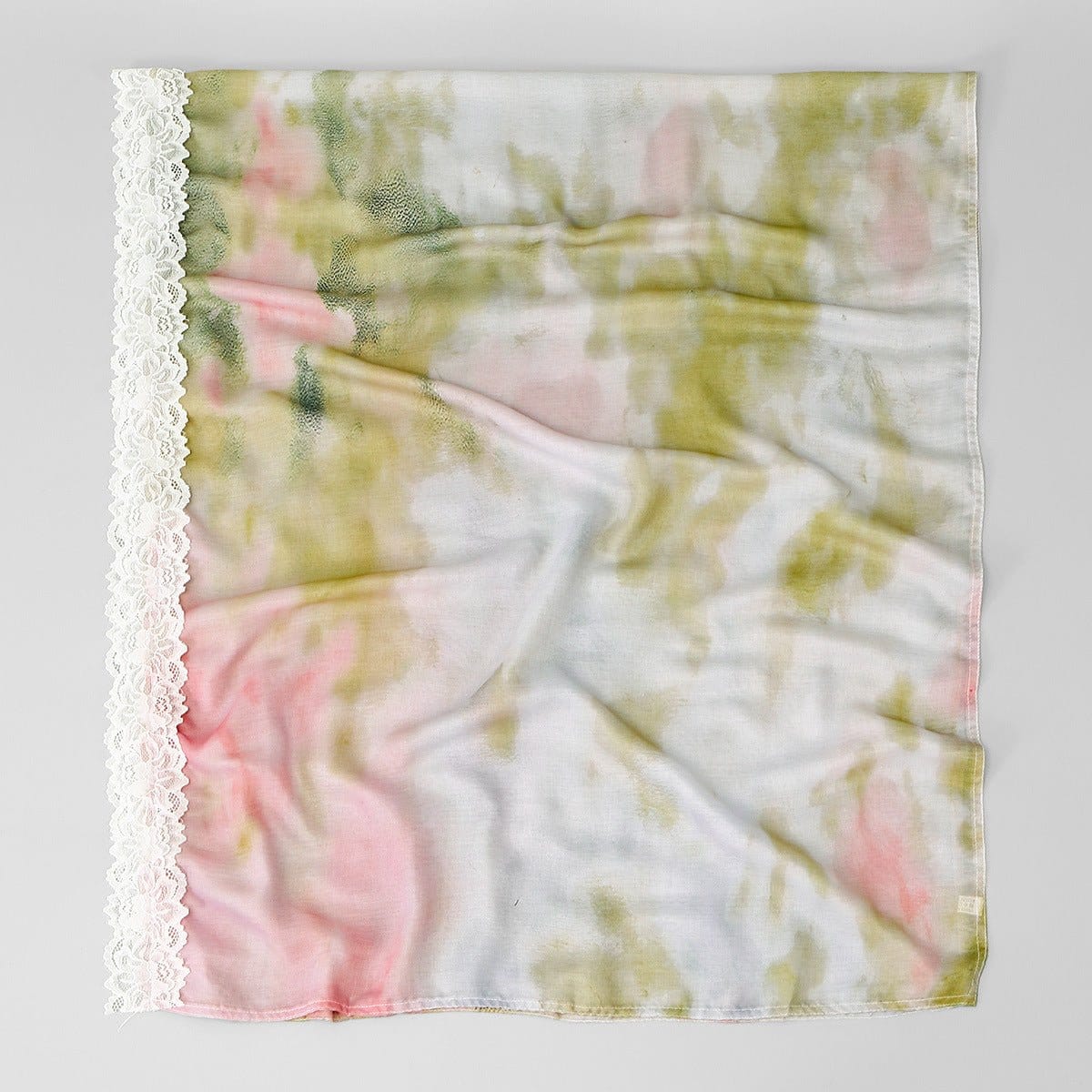 Lace Trim Print Hijab Shawl(MH231) - A-1 Thread Vault