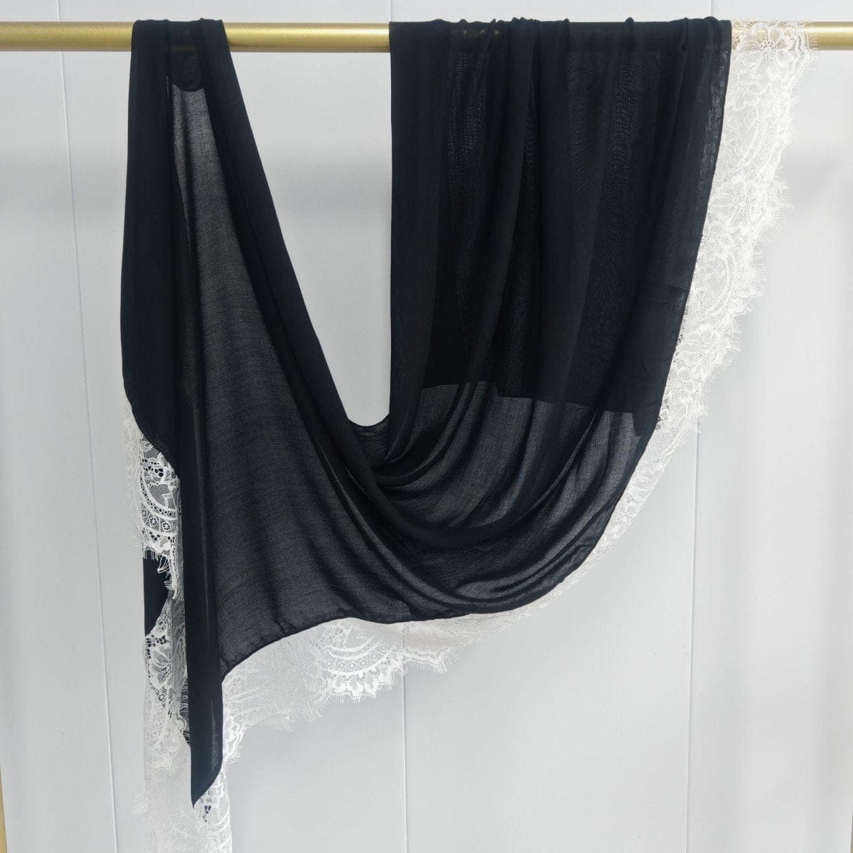 Lace Trim Rayon Hijab Scarf(MH211) - A-1 Thread Vault
