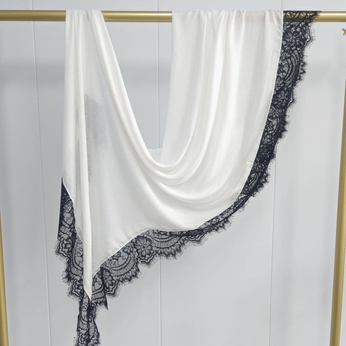 Lace Trim Rayon Hijab Scarf(MH211) - A-1 Thread Vault