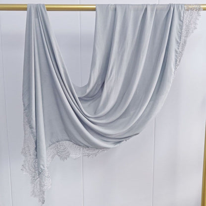 Lace Trim Rayon Hijab Scarf(MH211) - A-1 Thread Vault