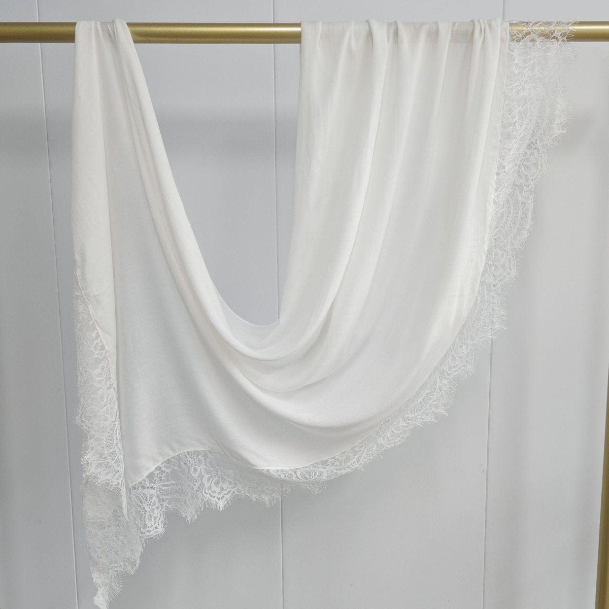 Lace Trim Rayon Hijab Scarf(MH211) - A-1 Thread Vault