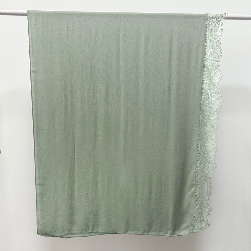 Lace Trim Rayon Hijab Scarf(MH211) - A-1 Thread Vault
