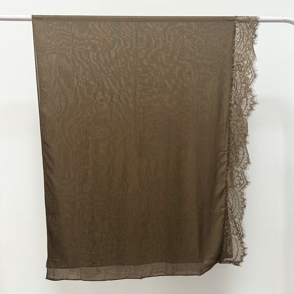 Lace Trim Rayon Hijab Scarf(MH211) - A-1 Thread Vault