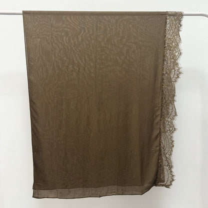 Lace Trim Rayon Hijab Scarf(MH211) - A-1 Thread Vault
