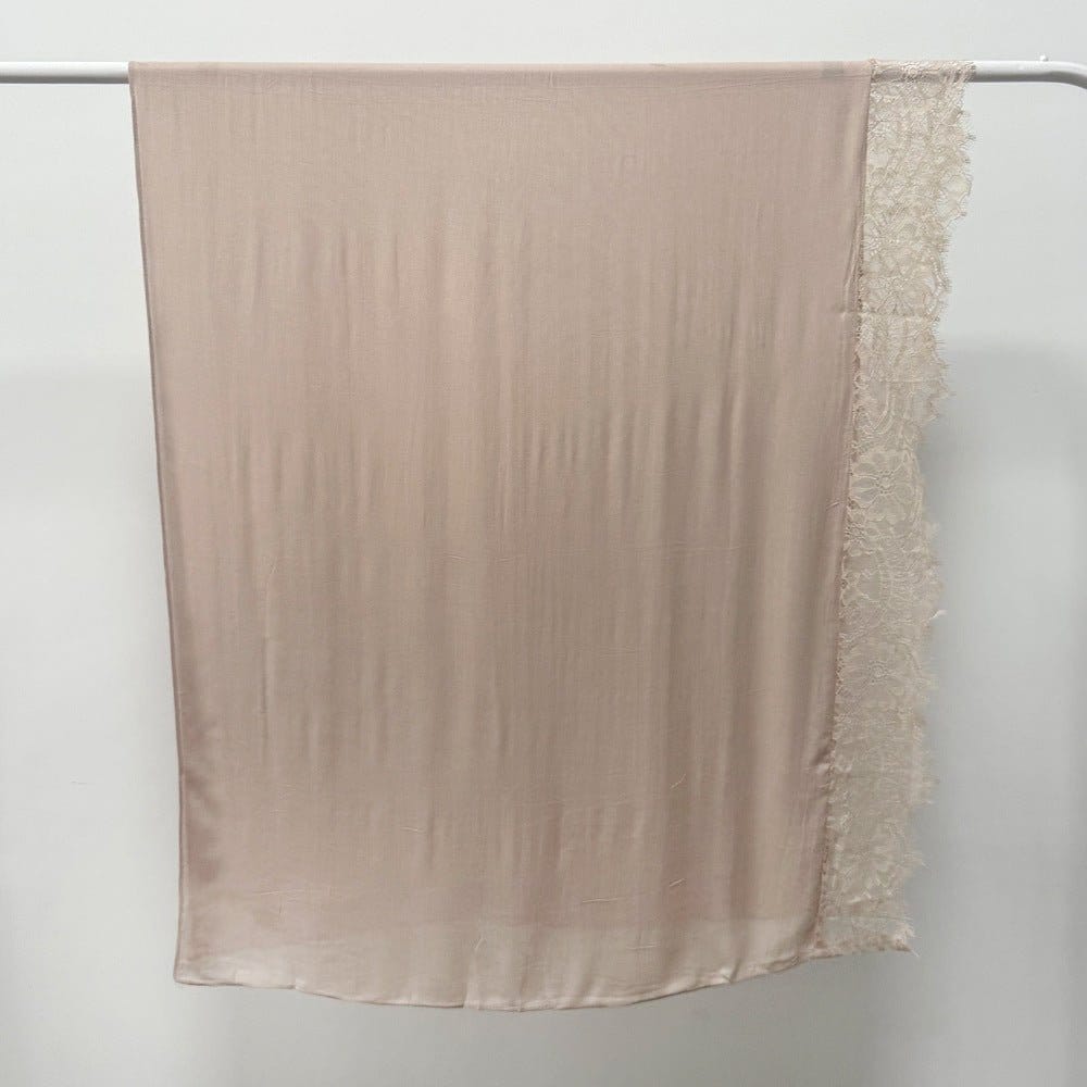 Lace Trim Rayon Hijab Scarf(MH211) - A-1 Thread Vault