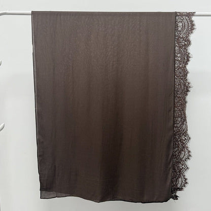 Lace Trim Rayon Hijab Scarf(MH211) - A-1 Thread Vault