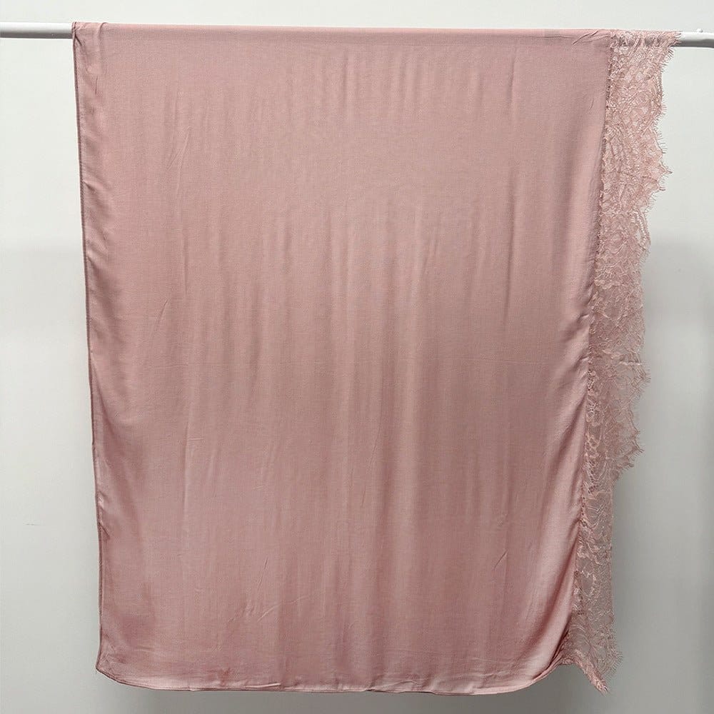 Lace Trim Rayon Hijab Scarf(MH211) - A-1 Thread Vault