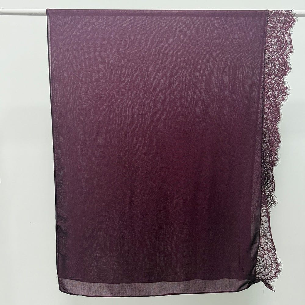 Lace Trim Rayon Hijab Scarf(MH211) - A-1 Thread Vault