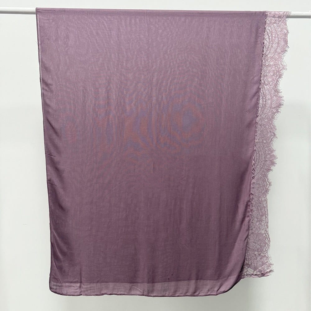 Lace Trim Rayon Hijab Scarf(MH211) - A-1 Thread Vault