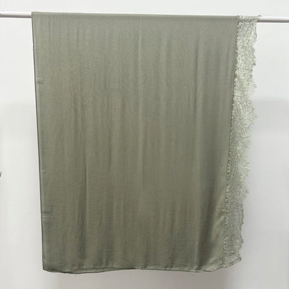 Lace Trim Rayon Hijab Scarf(MH211) - A-1 Thread Vault