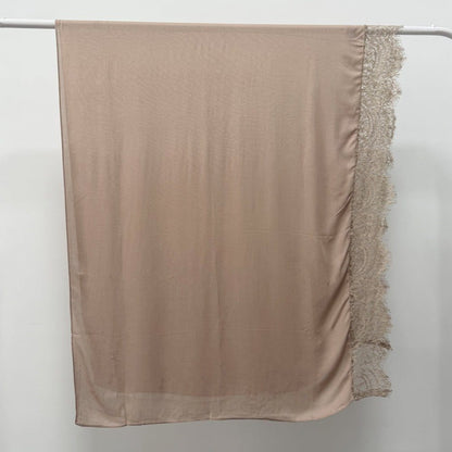 Lace Trim Rayon Hijab Scarf(MH211) - A-1 Thread Vault