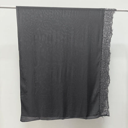 Lace Trim Rayon Hijab Scarf(MH211) - A-1 Thread Vault