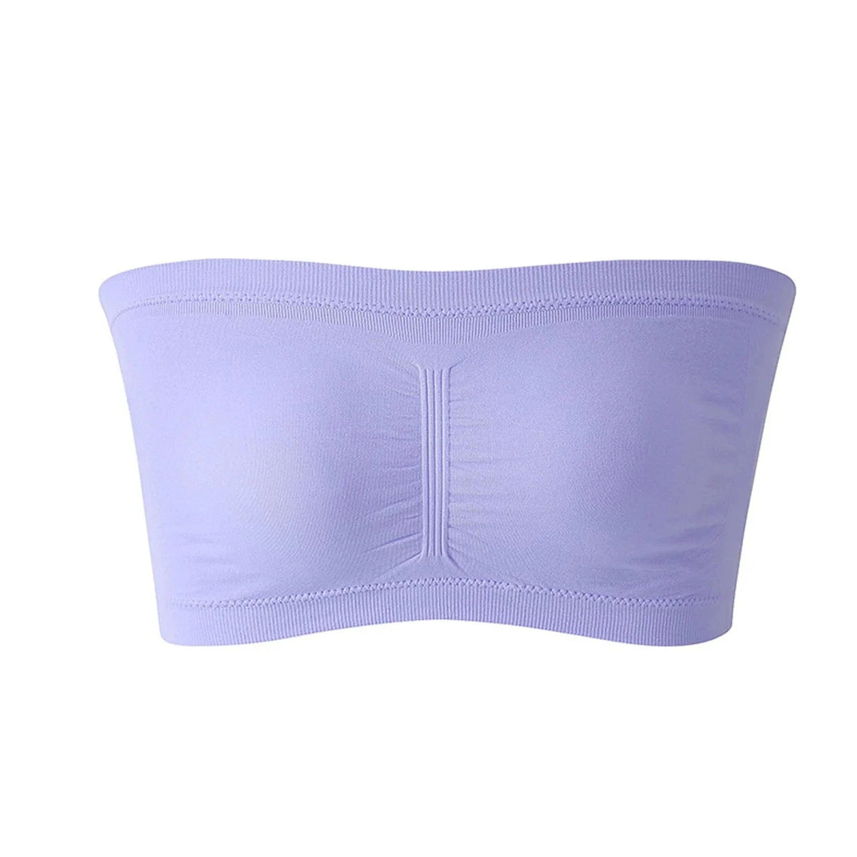 Ladies' Stretch Strapless Bra Fashion Solid Color Invisible Beauty Back Anti-slip Bra Suitable For One-Shoulder Top and Dress - A-1 Thread Vault